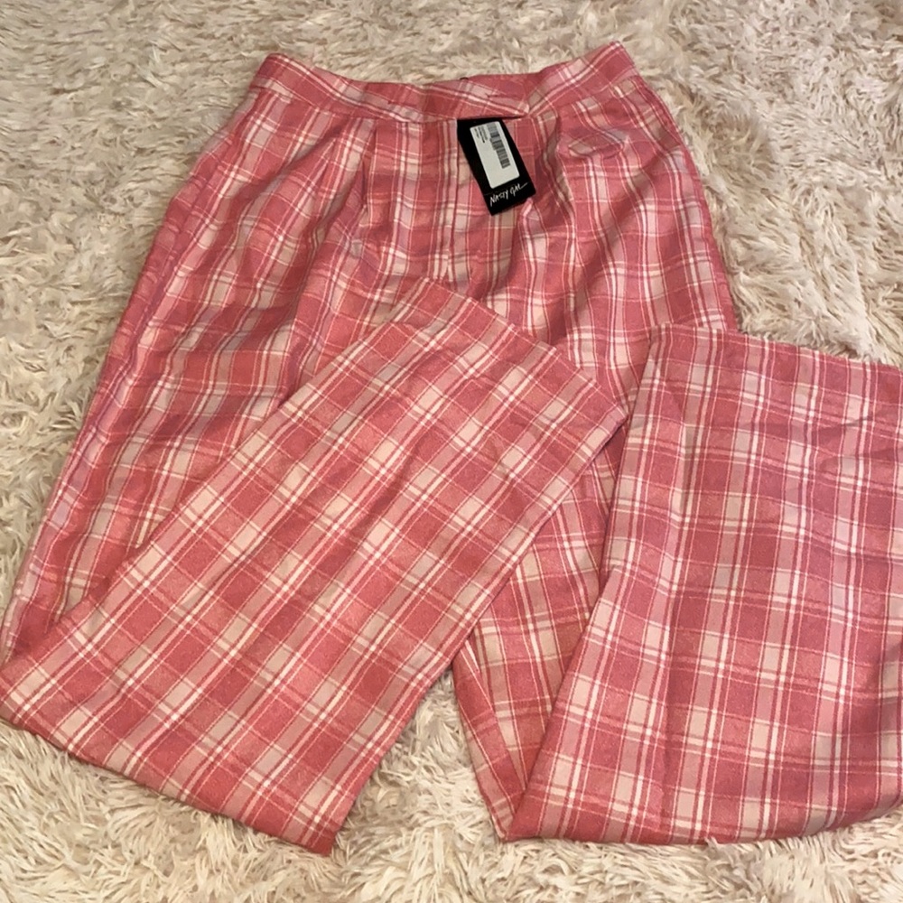 Pink Plaid Trousers